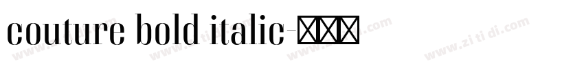 couture bold italic字体转换